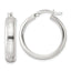 Greek Key Circle Hoop Earrings in Sterling Silver, 26mm - Sophia Jewelers