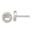 Sterling Silver Polished Puffed Circle Post Earrings