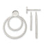 Sterling Silver w/2 Circle Jackets Button Post Earrings