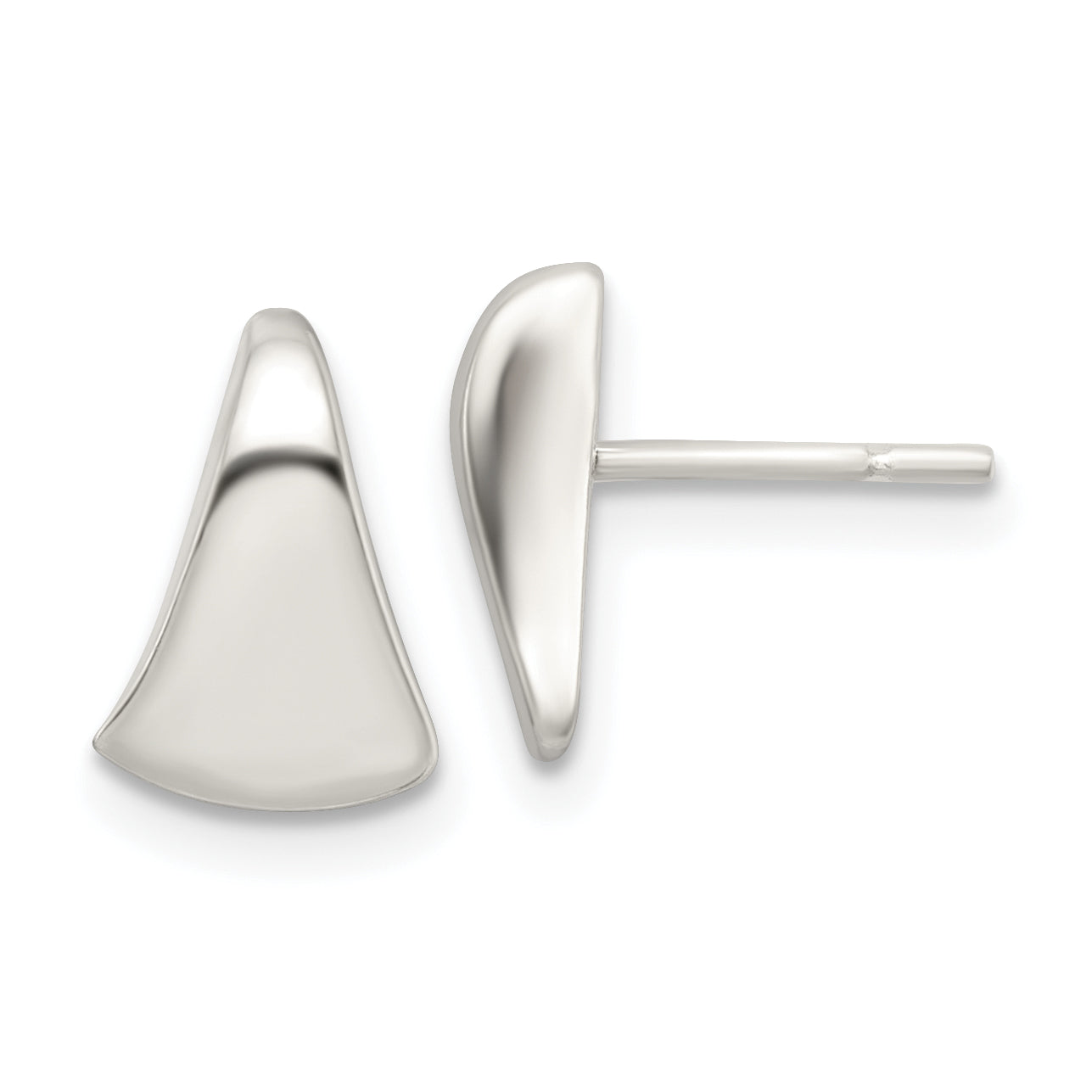 Sterling Silver Polished Fancy Wedge-shaped Post Earrings
