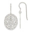 Floral Oval Dangle Earrings in Sterling Silver - Sophia Jewelers