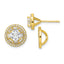 Cubic Zirconia Jackets Stud Earrings in Gold-Plated Sterling Silver, 12.15mm - Sophia Jewelers