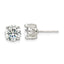 Sterling Silver Polished 8mm Round CZ Infinity Basket Set Stud Earrings