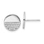 Sterling Silver Rhodium-plated Polished CZ Disc Post Earrings