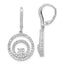 Cubic Zirconia Circles Leverback Earrings in Sterling Silver - Sophia Jewelers