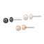 Black Pink Freshwater Pearl Set of Stud Earrings in Sterling Silver - Sophia Jewelers