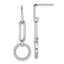 Pure Fire Sterling Silver Rhod-plated CZ Dangle Post Earrings