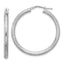 Hoop Earrings in Sterling Silver, 36x37mm Diamond-Cut - Sophia Jewelers