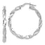 Twisted Hoop Earrings in Sterling Silver, 34.5mm - Sophia Jewelers