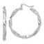 Twisted Hoop Earrings in Sterling Silver, 41mm - Sophia Jewelers