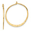 Sterling Silver Gold-tone Polished and Hammered Hoop Earrings