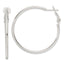 Sterling Silver Polished 41x2mm Omega Back Round Hoop Earrings