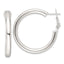 Omega Back Round Hoop Earrings in Sterling Silver, 34.75mm - Sophia Jewelers