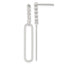 Sterling Silver E-coated CZ Post Dangle Earrings