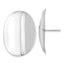 Sterling Silver Rhodium-plated Polished Concave Disc Post Earrings