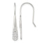 Sterling Silver Polished CZ Drop Dangle Earrings