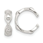 Sterling Silver E-Coating Polished Pair of 2 Cuff Earrings