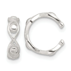 Sterling Silver E-Coating Polished Pair of 2 Cuff Earrings