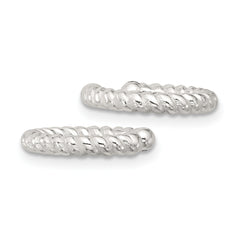 Sterling Silver E-Coating Polished Twisted Pair of 2 Cuff Earrings