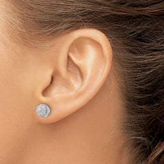 Sterling Silver Rhodium-plated Polished Cluster Pav‚ CZ Post Earrings