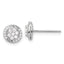 Sterling Silver Rhodium-plated Polished Cluster Pav‚ CZ Post Earrings