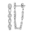 Bezel Cubic Zirconia Stud Dangle Earrings in Sterling Silver, 3.75mm - Sophia Jewelers