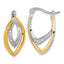 Sterling Silver Rhodium-plated Gold-tone Polished CZ Fancy Hoop Earrings