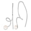 Button Freshwater Pearl Twisted Threader Earrings in Sterling Silver - Sophia Jewelers