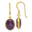 Oval Amethyst Dangle Earrings in Gold-Plated Sterling Silver - Sophia Jewelers