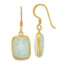 Sterling Silver Gold-plated Polished Rectangular Amazonite Dangle Earrings