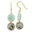 Amazonite/Kiwi Jasper Dangle Earrings in Gold-Plated Sterling Silver - Sophia Jewelers