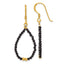 Black Spinel Teardrop Dangle Earrings in Gold-Plated Sterling Silver - Sophia Jewelers
