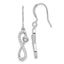 Cubic Zirconia Infinity Heart Dangle Earrings in Sterling Silver - Sophia Jewelers