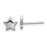 Sterling Silver Rhodium-plated Star Post Earrings