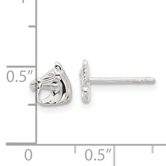 Sterling Silver E-coated Horse Post Earrings