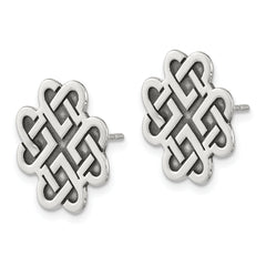 Sterling Silver Oxidized Celtic Design Post Earrings