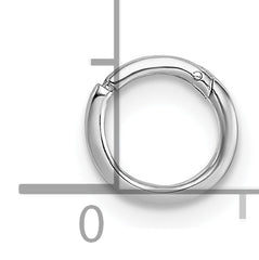 Sterling Silver Rhodium-plated Polished Single Cartilage Hoop Earring