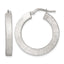 Square Tube Hoop Earrings in Sterling Silver, 29.5mm - Sophia Jewelers