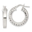Hoop Earrings in Sterling Silver, 25.5mm Textured - Sophia Jewelers