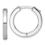 Sterling Silver Rhodium-plated Polished 3x23mm Hinged Square Tube Hoop Earrings