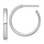 Sterling Silver Rhodium-plated Polished 3.00 x 23mm C-Hoop Post Earrings