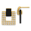 Square Cubic Zirconia Stud Dangle Earrings in Gold-Plated Sterling Silver - Sophia Jewelers