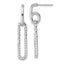 Cubic Zirconia Twisted Paper Clip Stud Dangle Earrings in Sterling Silver, 6.65mm - Sophia Jewelers