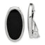 Onyx Clip-On Button Earrings in Sterling Silver, 12mm - Sophia Jewelers