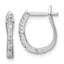 Sterling Silver Rhodium-plated Polished CZ Hoop Earrings