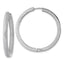 Sterling Silver Rhodium-plated In and Out CZ Pave 3.7 x 39mm Hinged Hoop Earrings