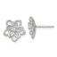 Sterling Silver Polished Flower Post Earrings