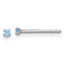Sterling Silver Madi K Rhodium-plated 2.00mm Blue CZ Childrens Stud Post Earrings