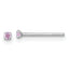 Sterling Silver Madi K Rhodium-plated 2.00mm Pink CZ Childrens Stud Post Earrings