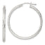 Sterling Silver 2.5mm Polished/Satin D/C Hoop Earrings - Sophia Jewelers